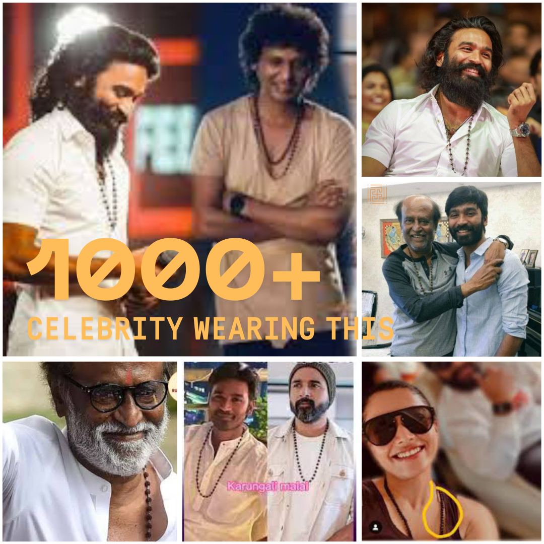 Original Karungali Malai and Trishul Pendant 2X Powerfull