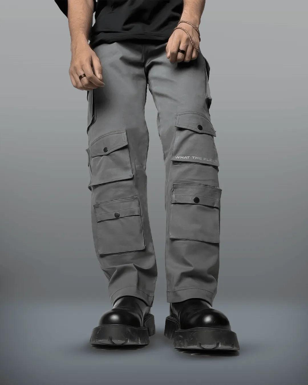 Charcoal Grey 12 Pocket Cargo Pants - Exclusive