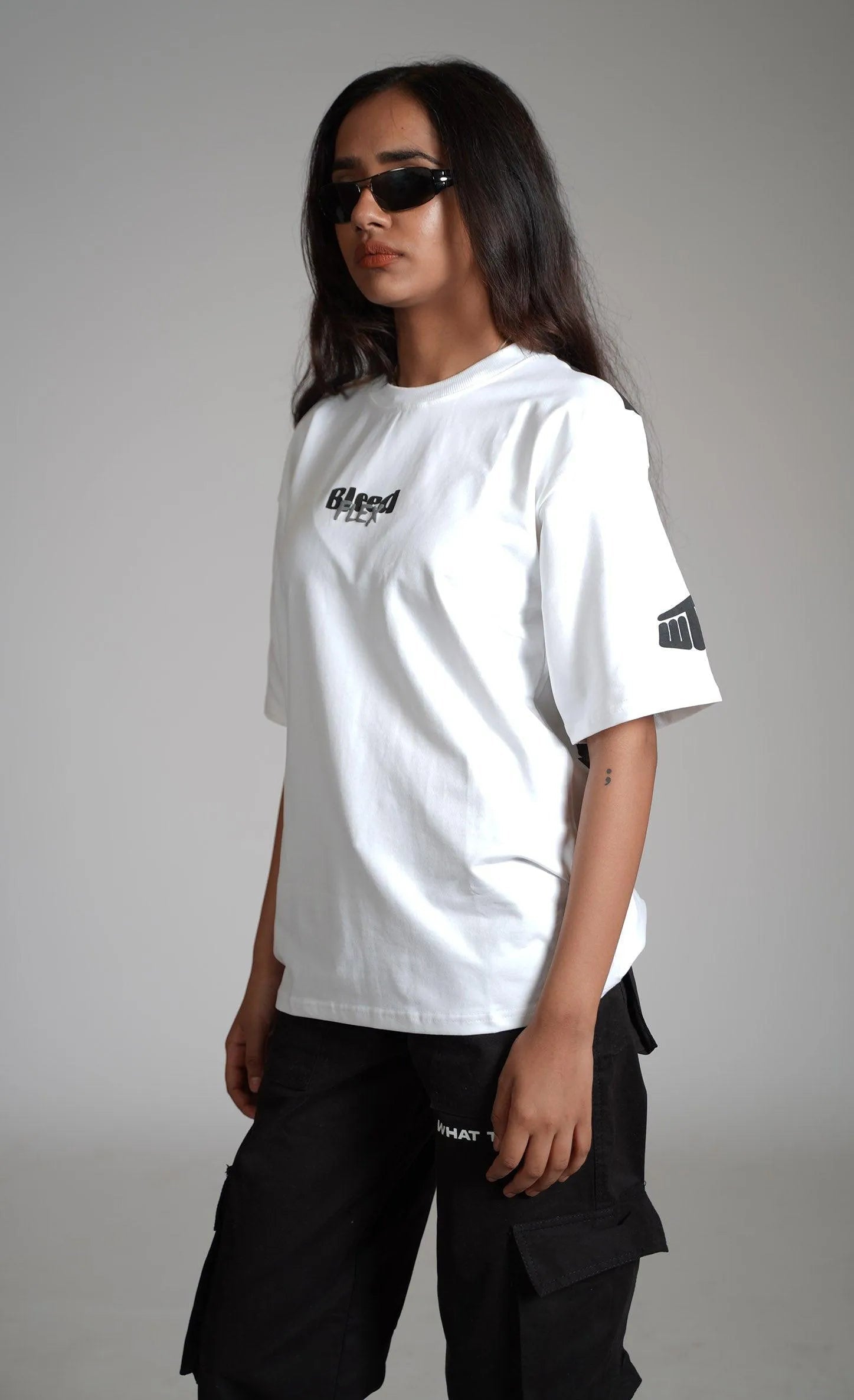 Bleed Flex White Heavyweight Oversized T-shirt