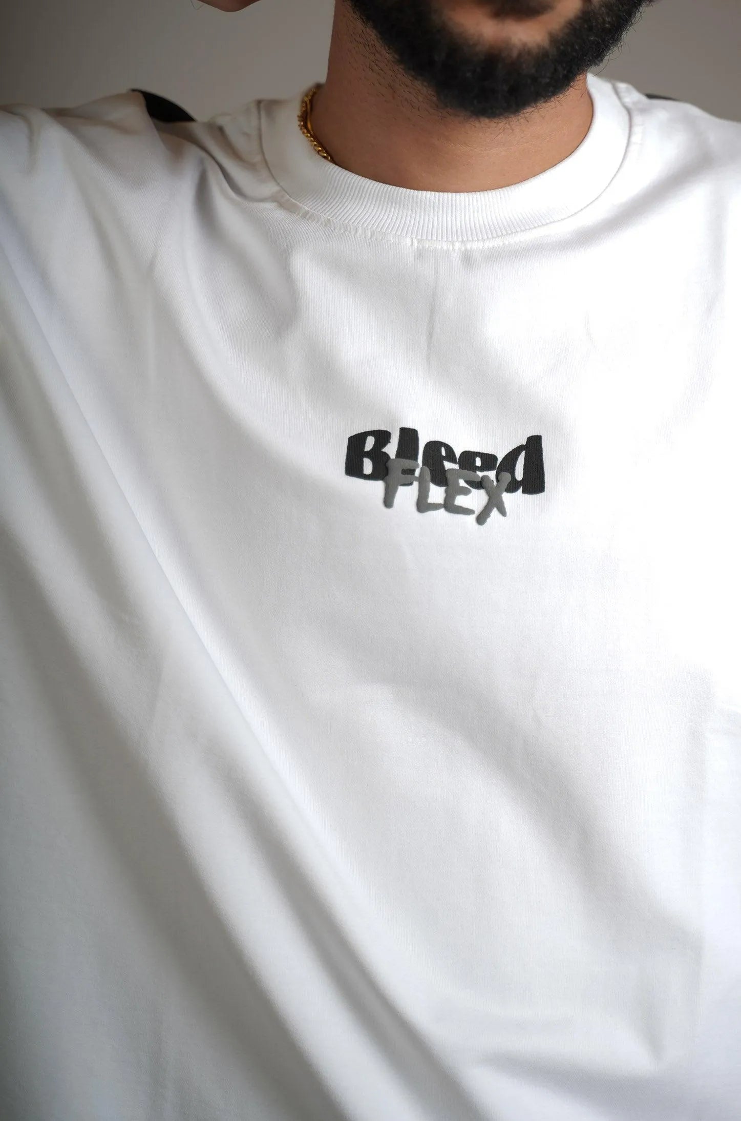 Bleed Flex White Heavyweight Oversized T-shirt