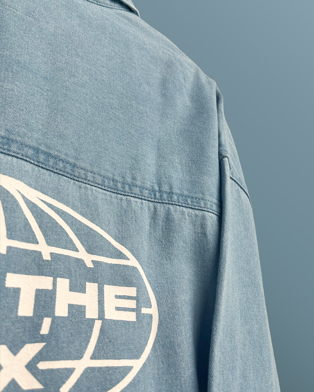 Flex Szn Blue Half Sleeve Denim Shirt