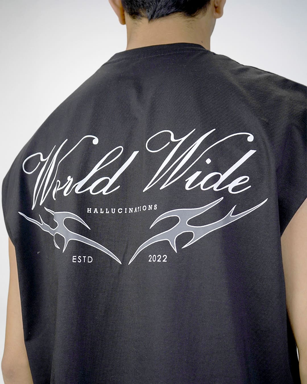 Worldwide Black Cotton Vest