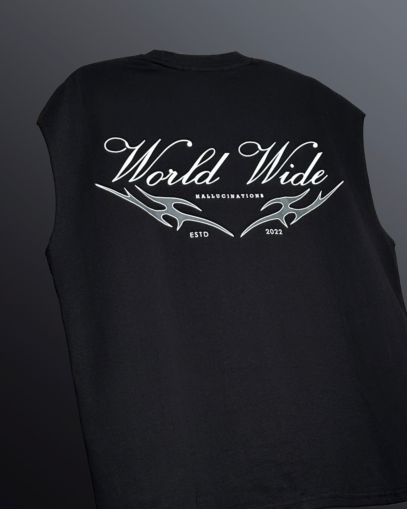 Worldwide Black Cotton Vest