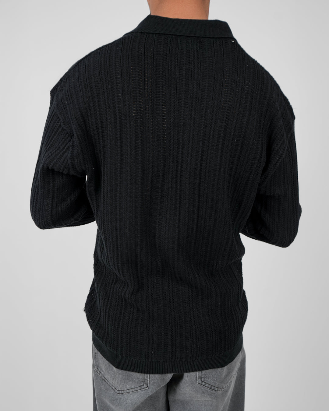 Ink Black Polo T-shirt Full Sleeve