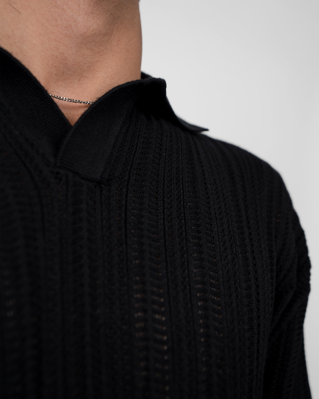 Ink Black Polo T-shirt Full Sleeve