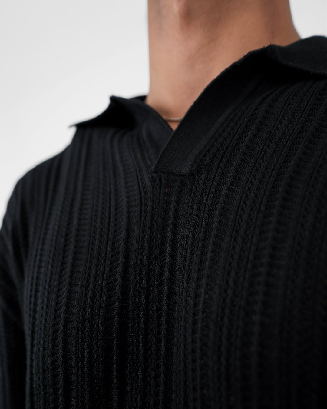 Ink Black Polo T-shirt Full Sleeve