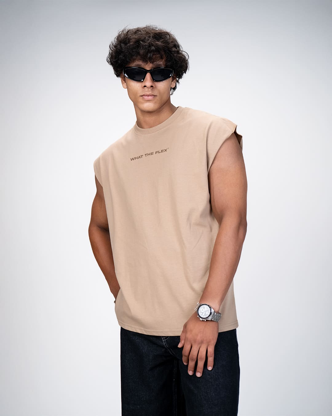 Uncommon Brown Cotton Vest