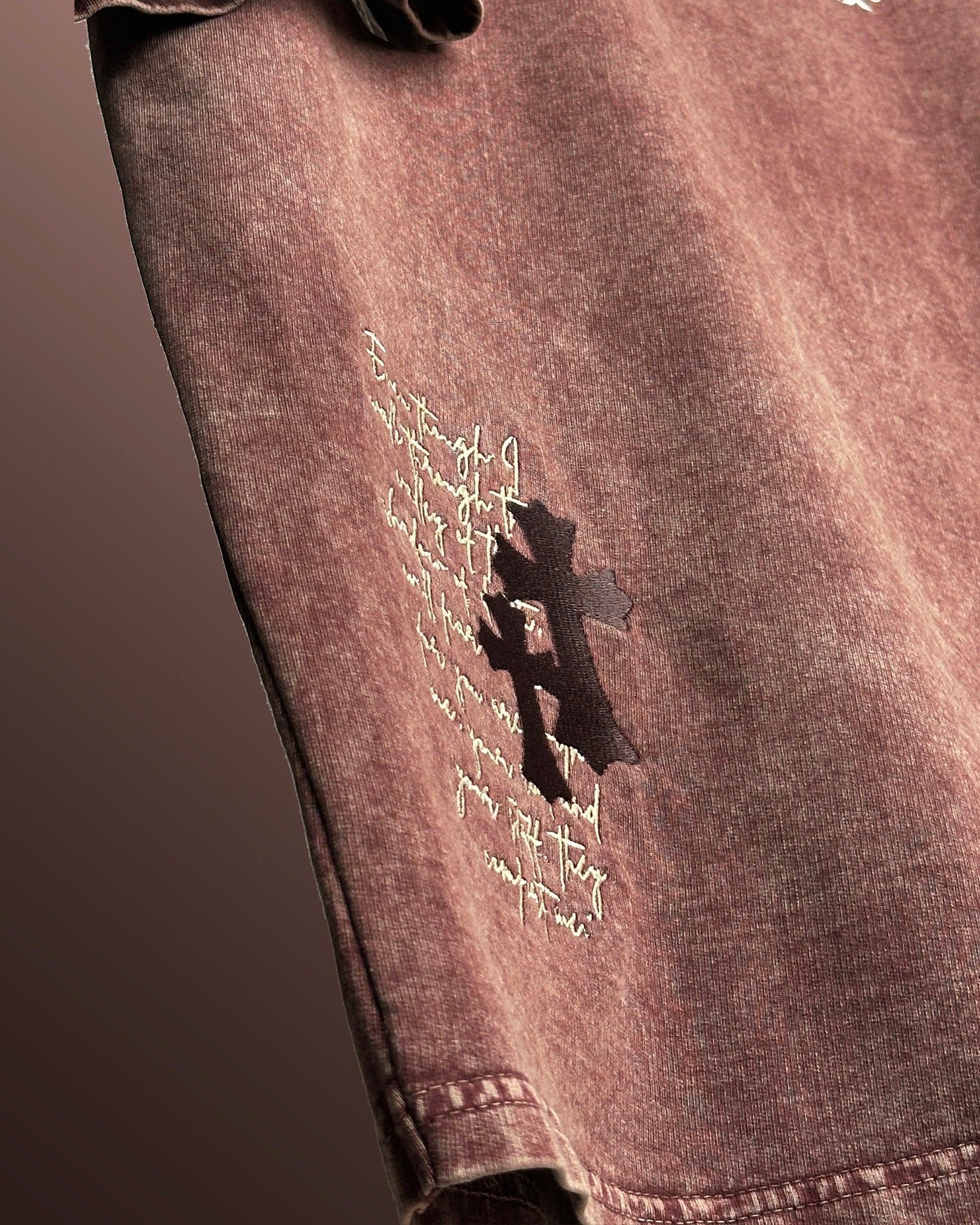 Fallen Fate Brown Acid Wash T-Shirt