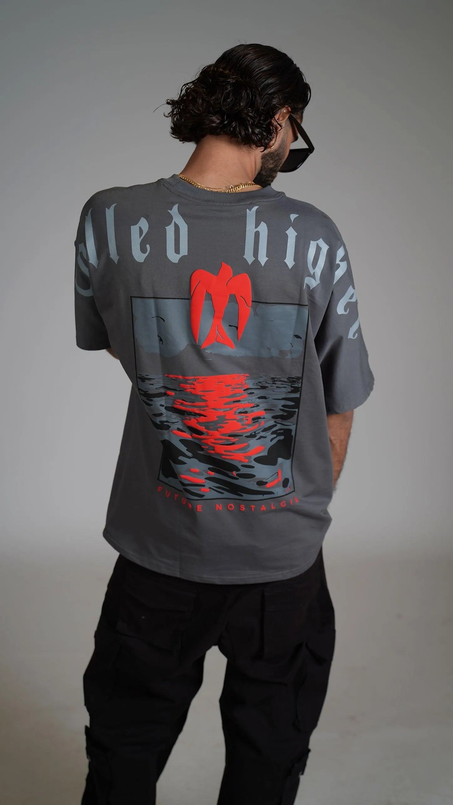 Called Higher Grey Heavyweight T-shirt