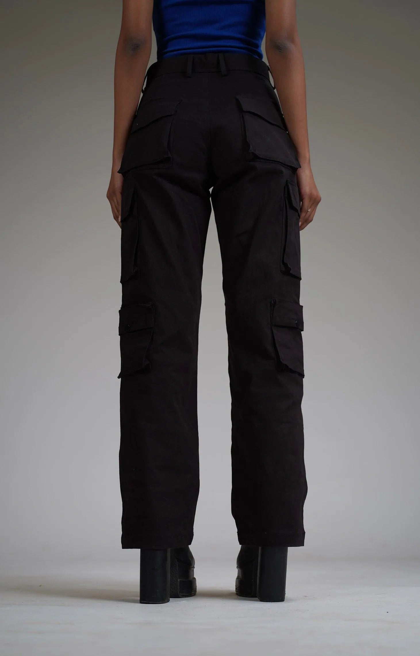 Black 12 Pocket Cargo Pants - Exclusive