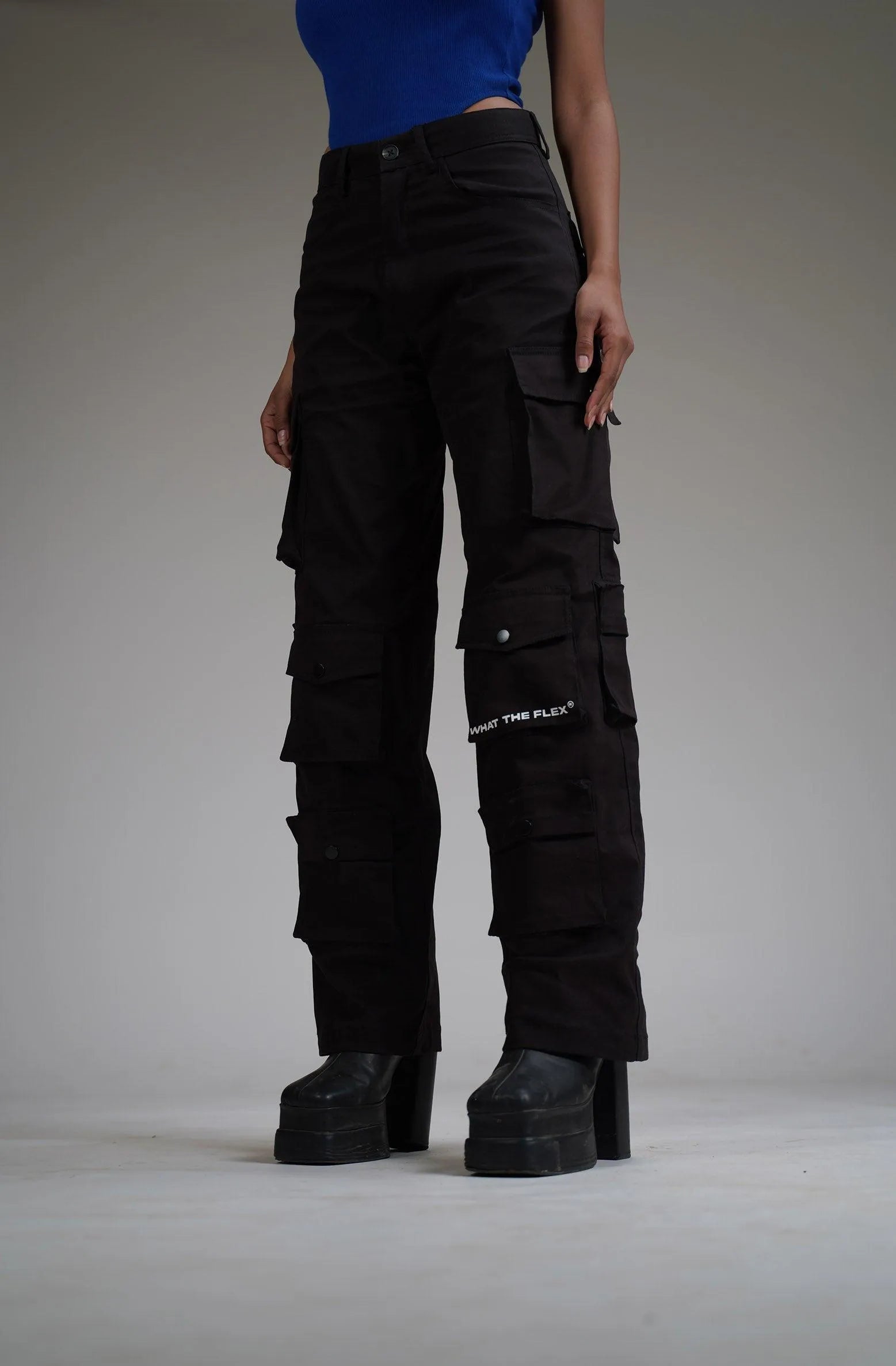 Black 12 Pocket Cargo Pants - Exclusive