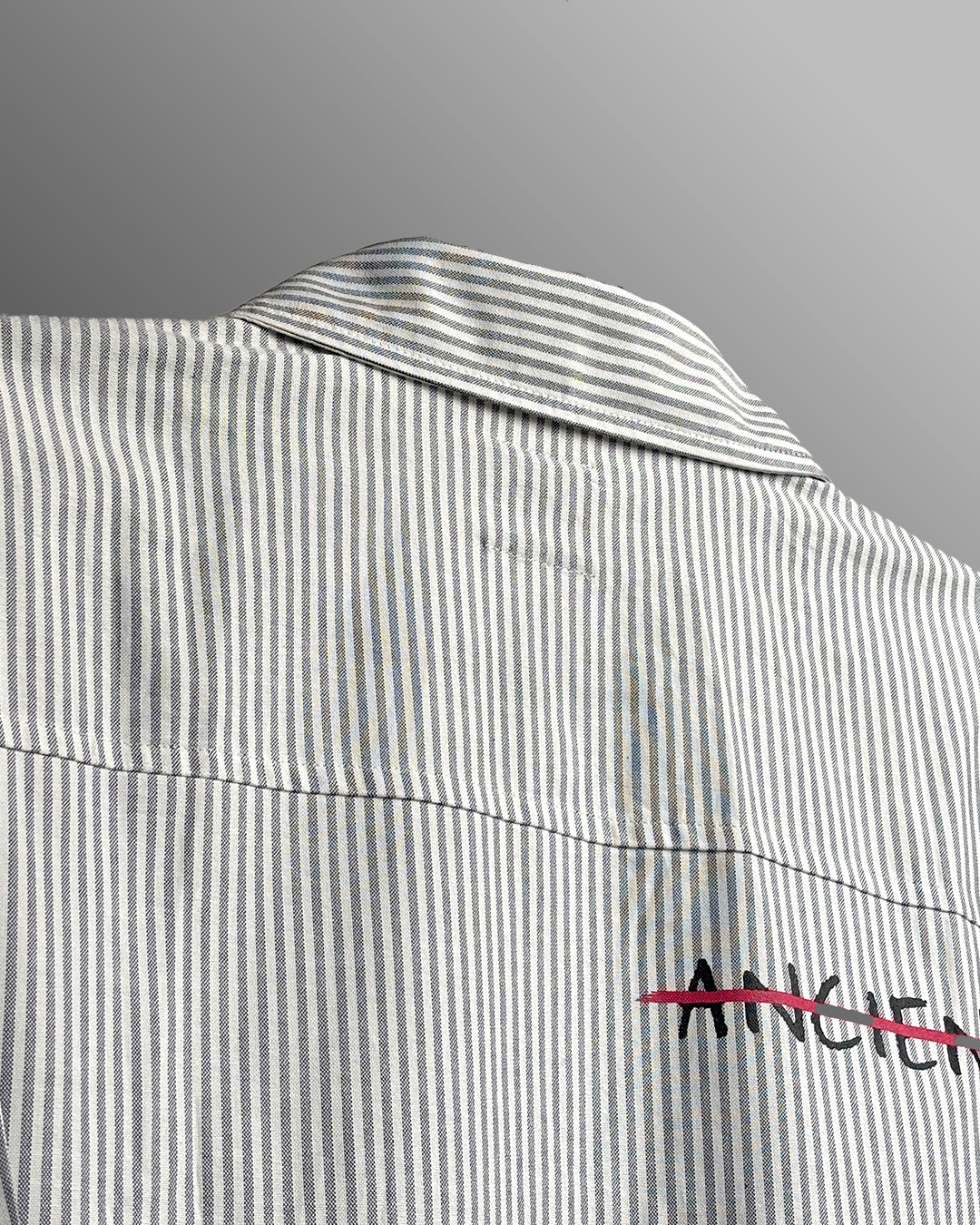 Classic Black Half Sleeves Striped Shirt