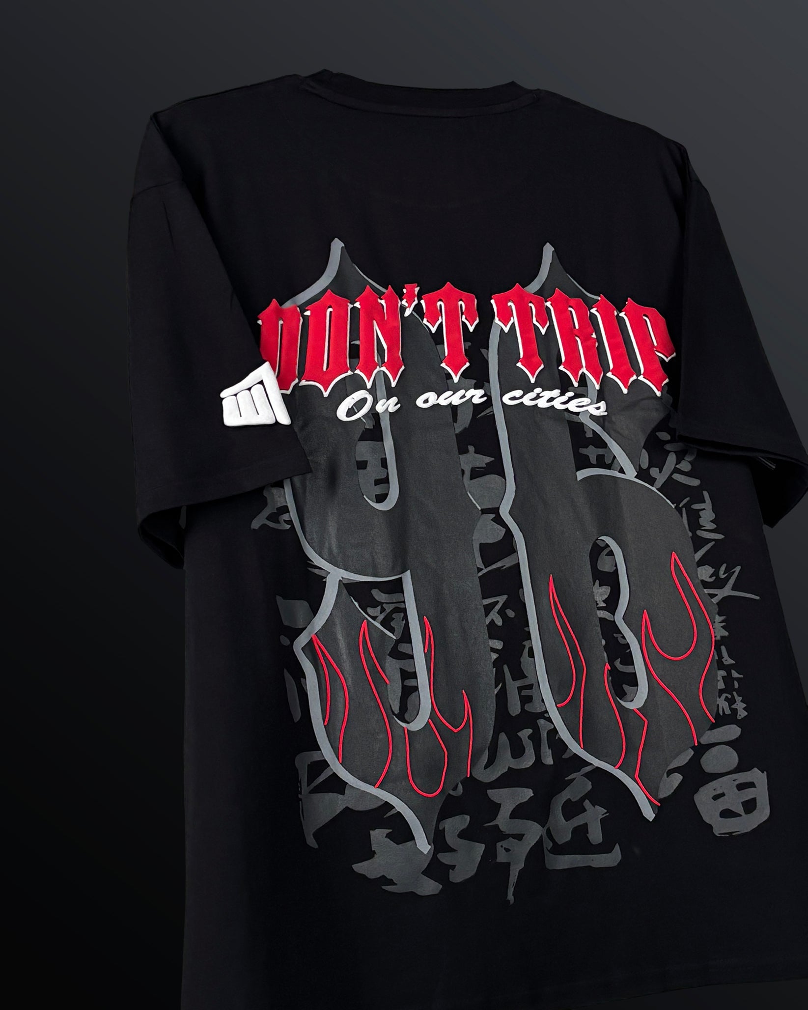 Don't Trip Black Oversized T-shirt