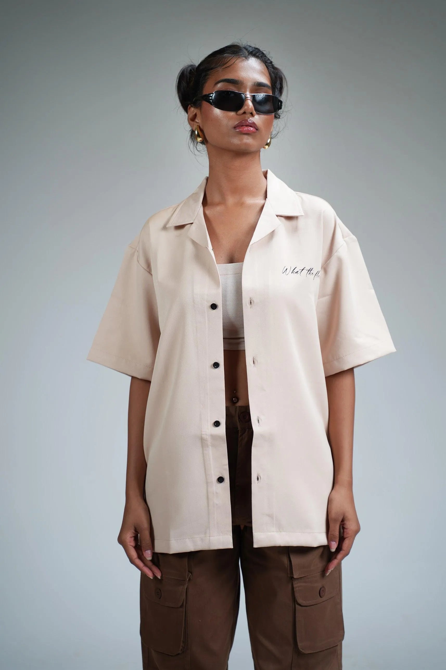 Flowers & Shadows Bowling Shirt