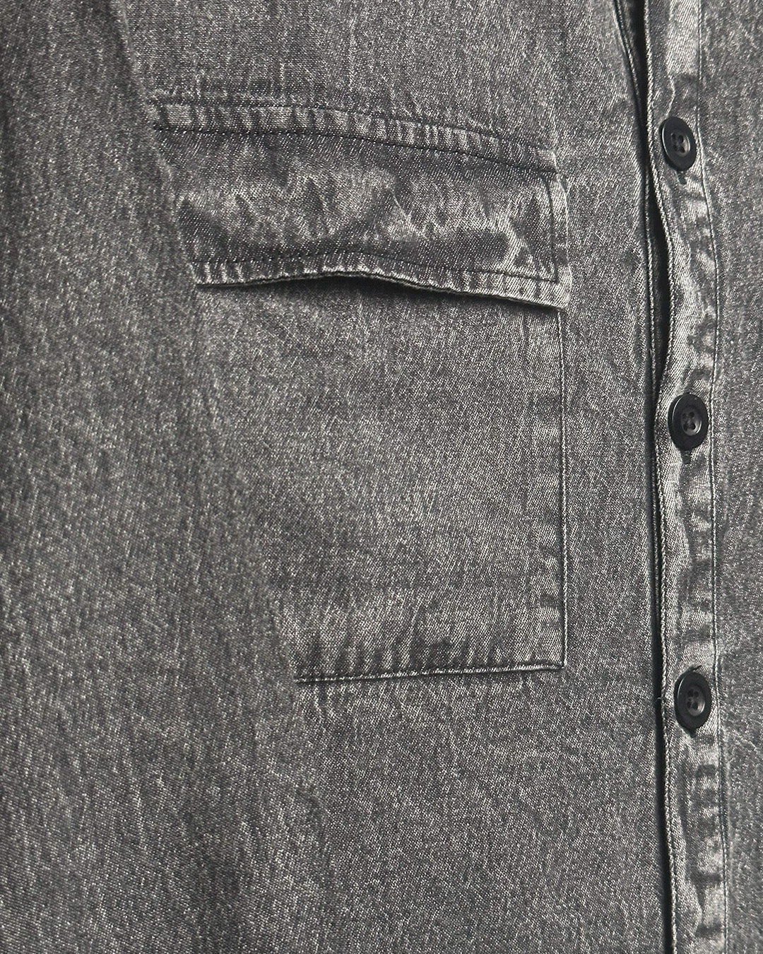 Flex Star Black Long Sleeve Denim Shirt