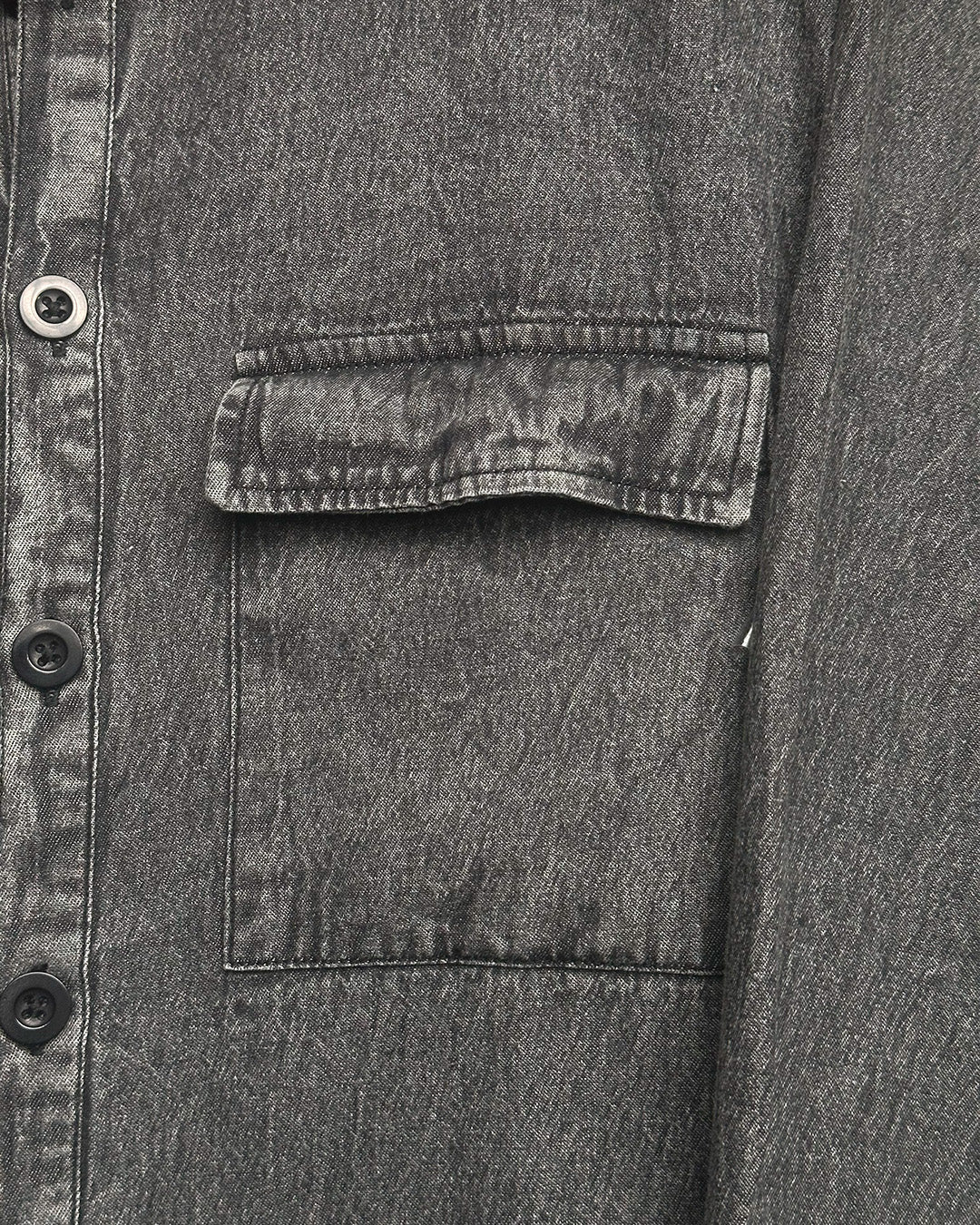 Flex Star Black Long Sleeve Denim Shirt