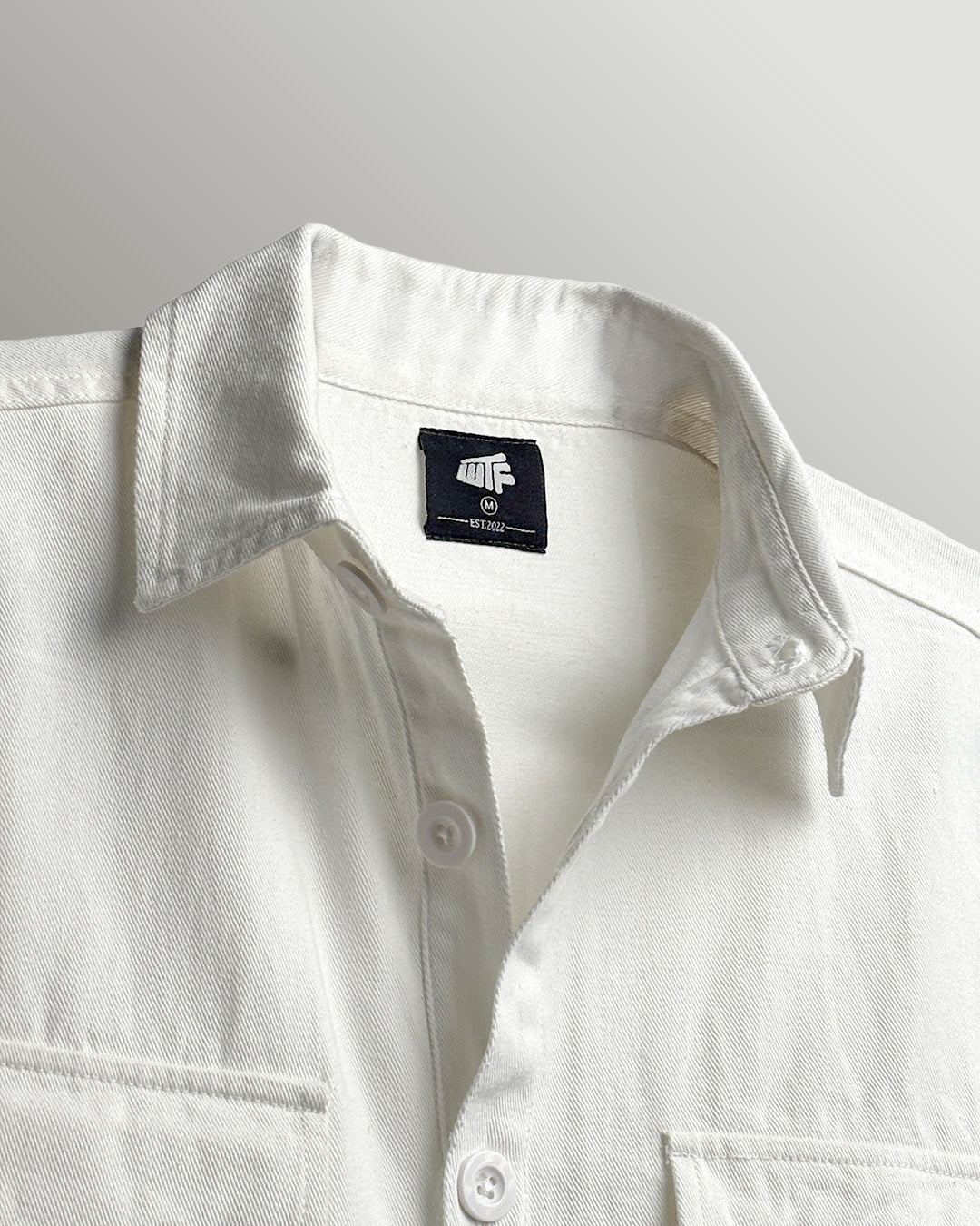 Flex Star Cream Long Sleeve Denim Shirt