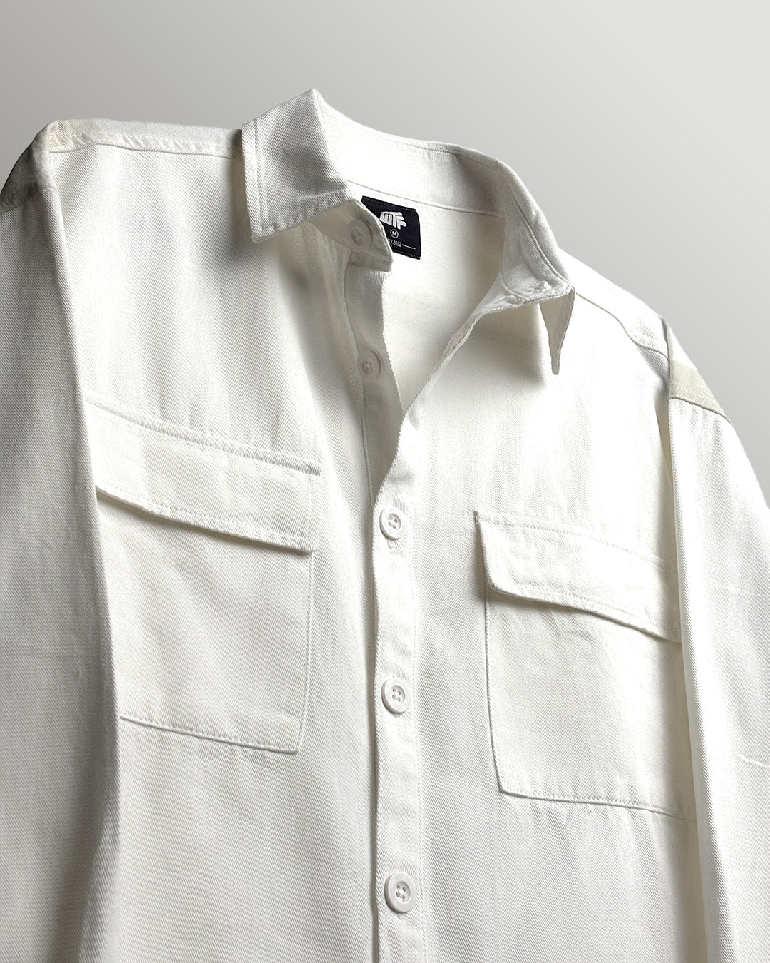 Flex Star Cream Long Sleeve Denim Shirt