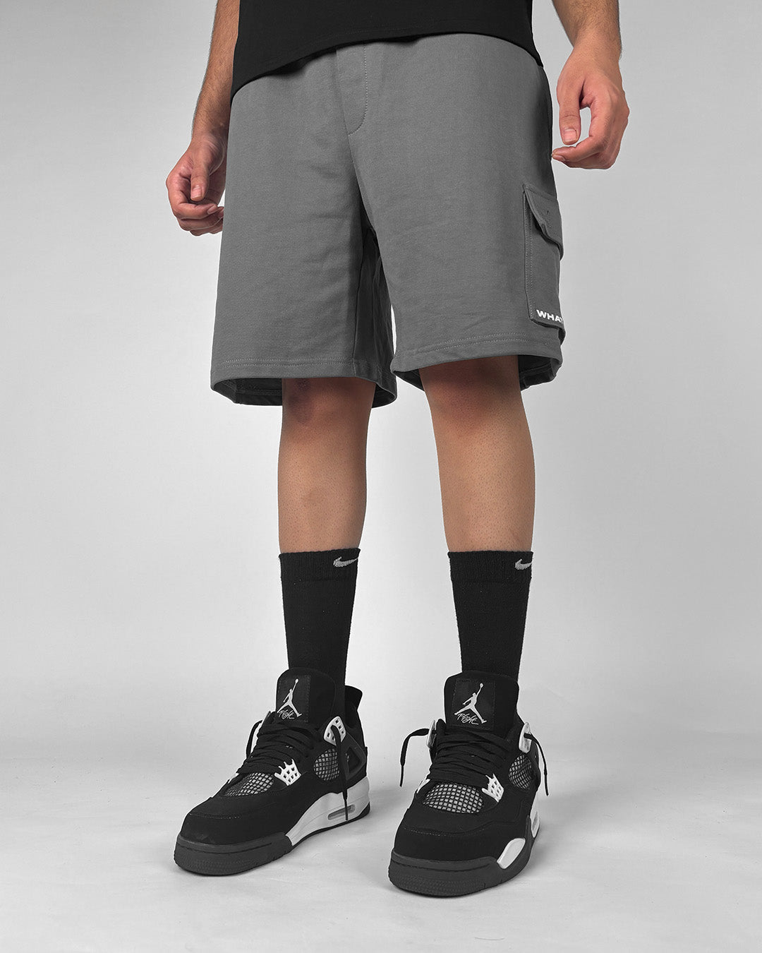 Dropzone Grey Cotton Shorts