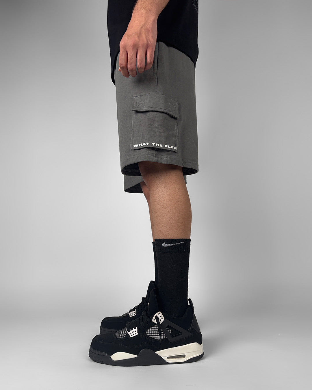 Dropzone Grey Cotton Shorts