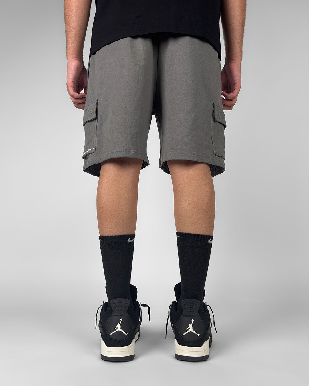 Dropzone Grey Cotton Shorts