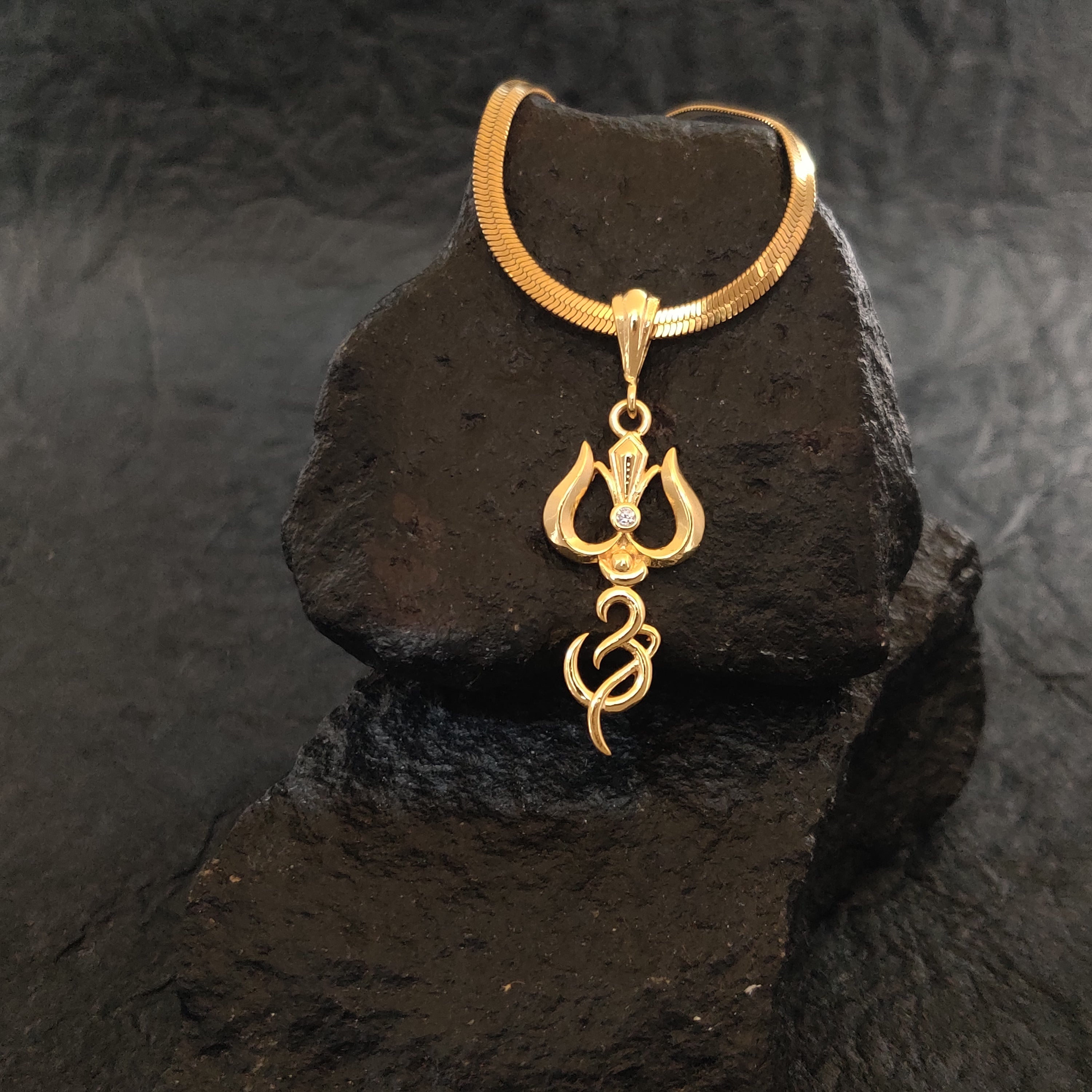 Trishakti Pendant and Chain with Gold Plated