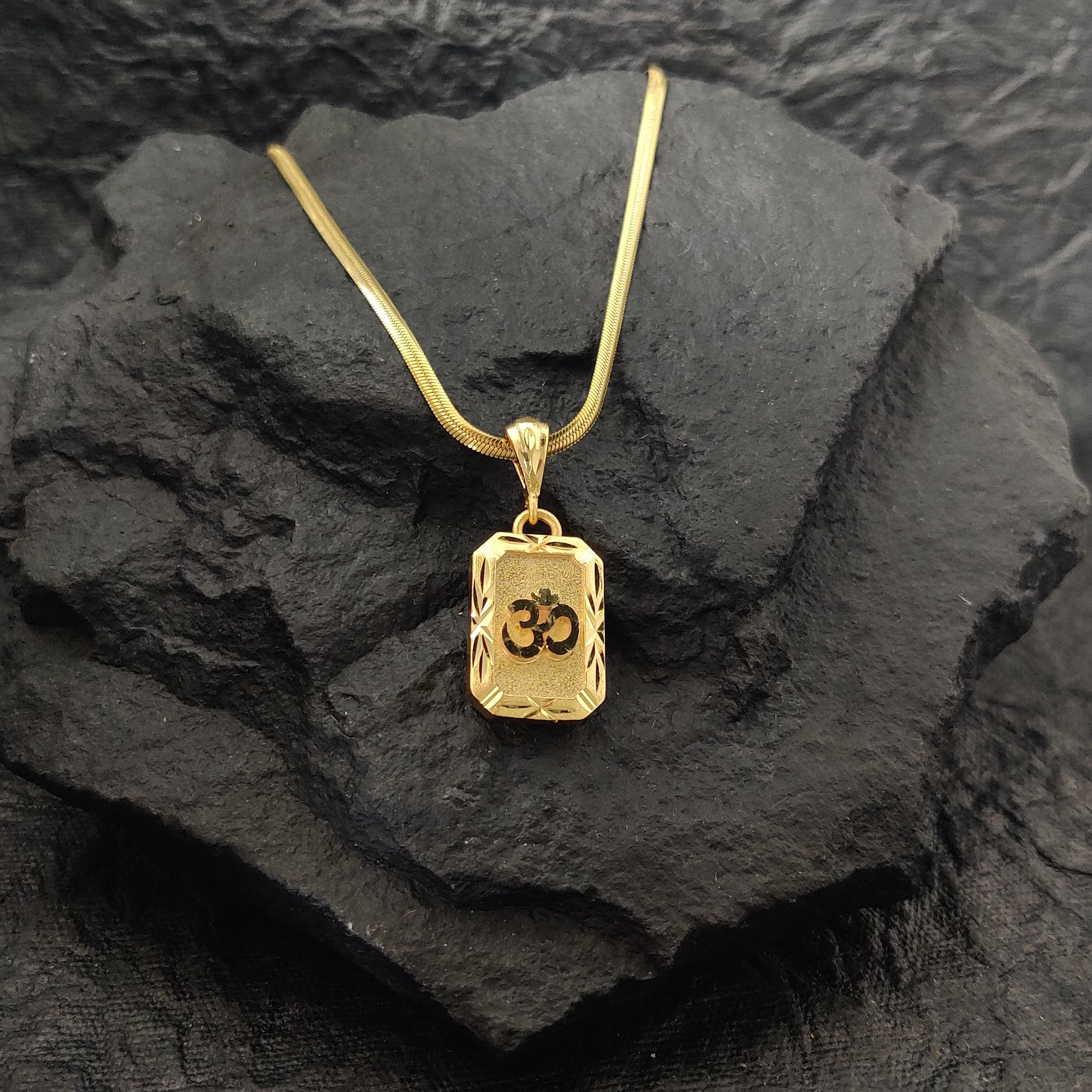 Aum Aradhya Handmade Gold Plated Pendant and Chain