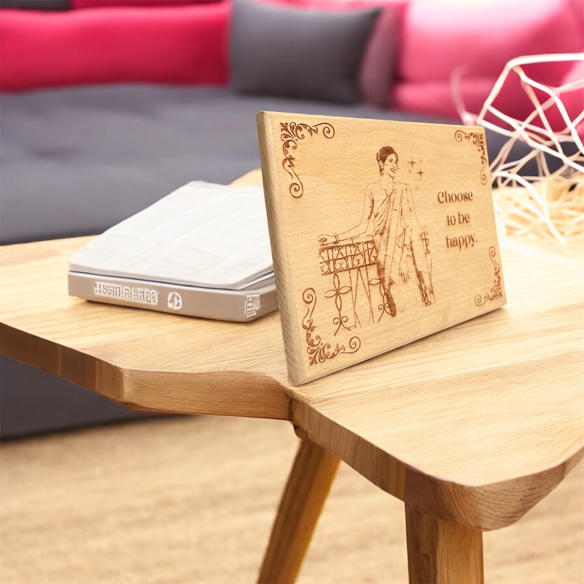 Personalised Rectangular Wood Engraved Photo Frame