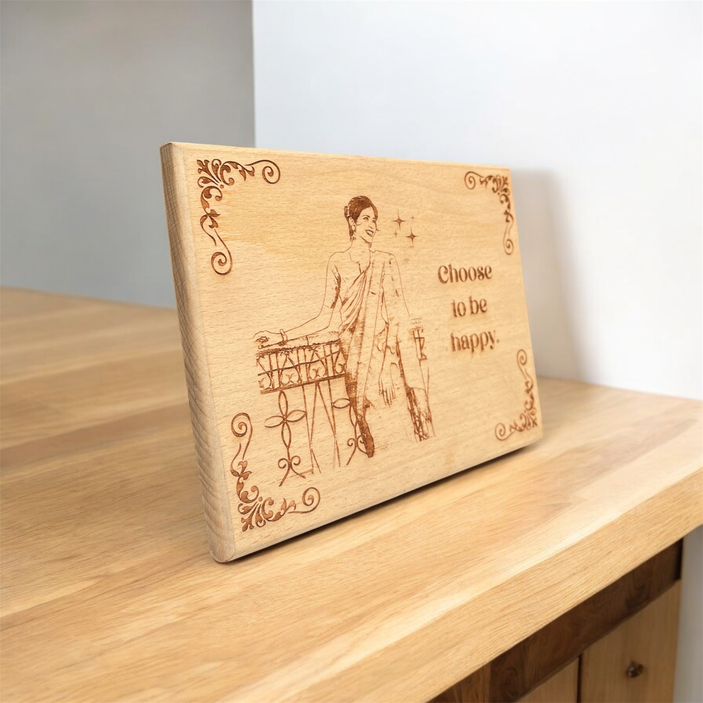 Personalised Rectangular Wood Engraved Photo Frame