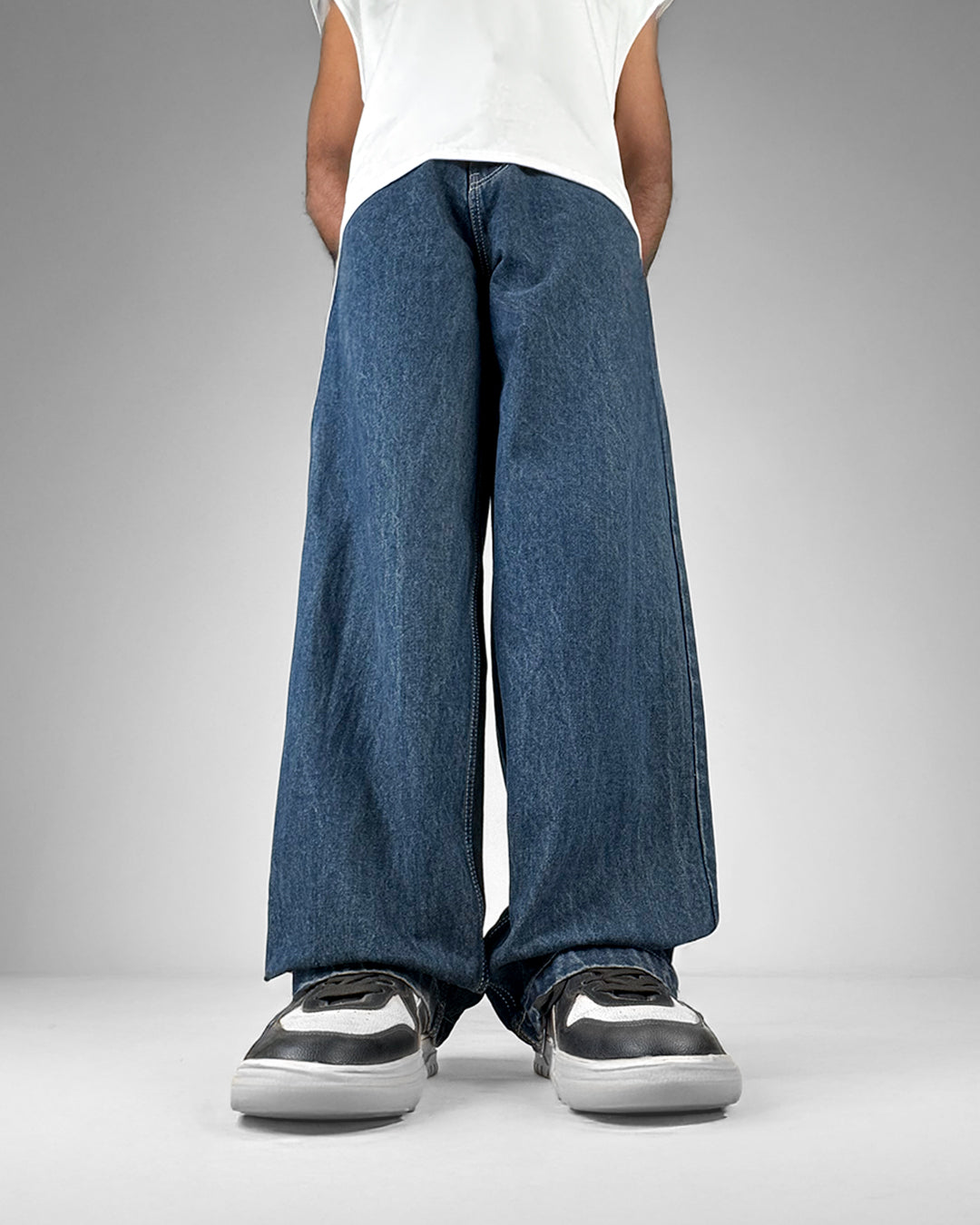 Phantom Blue Baggy Denim Jeans