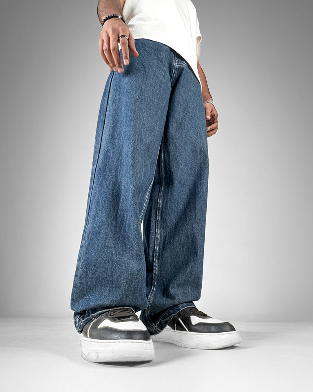 Phantom Blue Baggy Denim Jeans