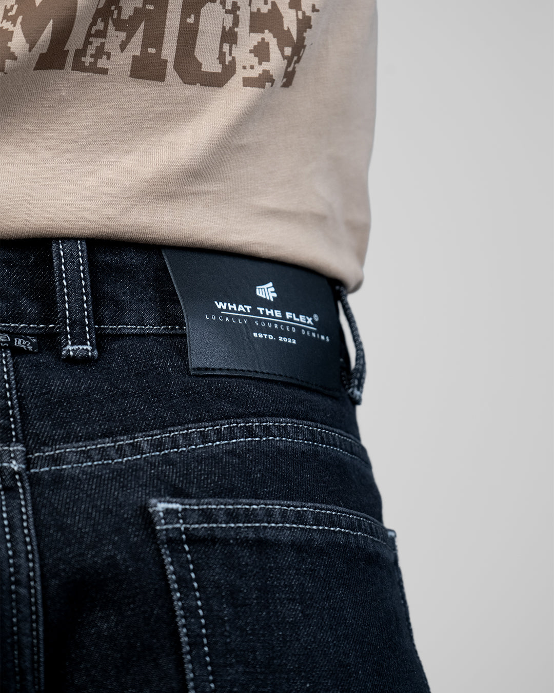 Midnight Black Baggy Denim Jeans