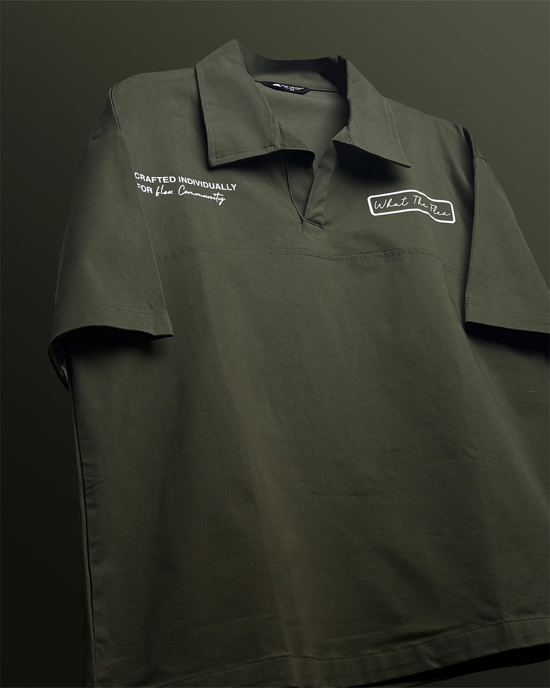 Olive Green Retro Polo T-shirt