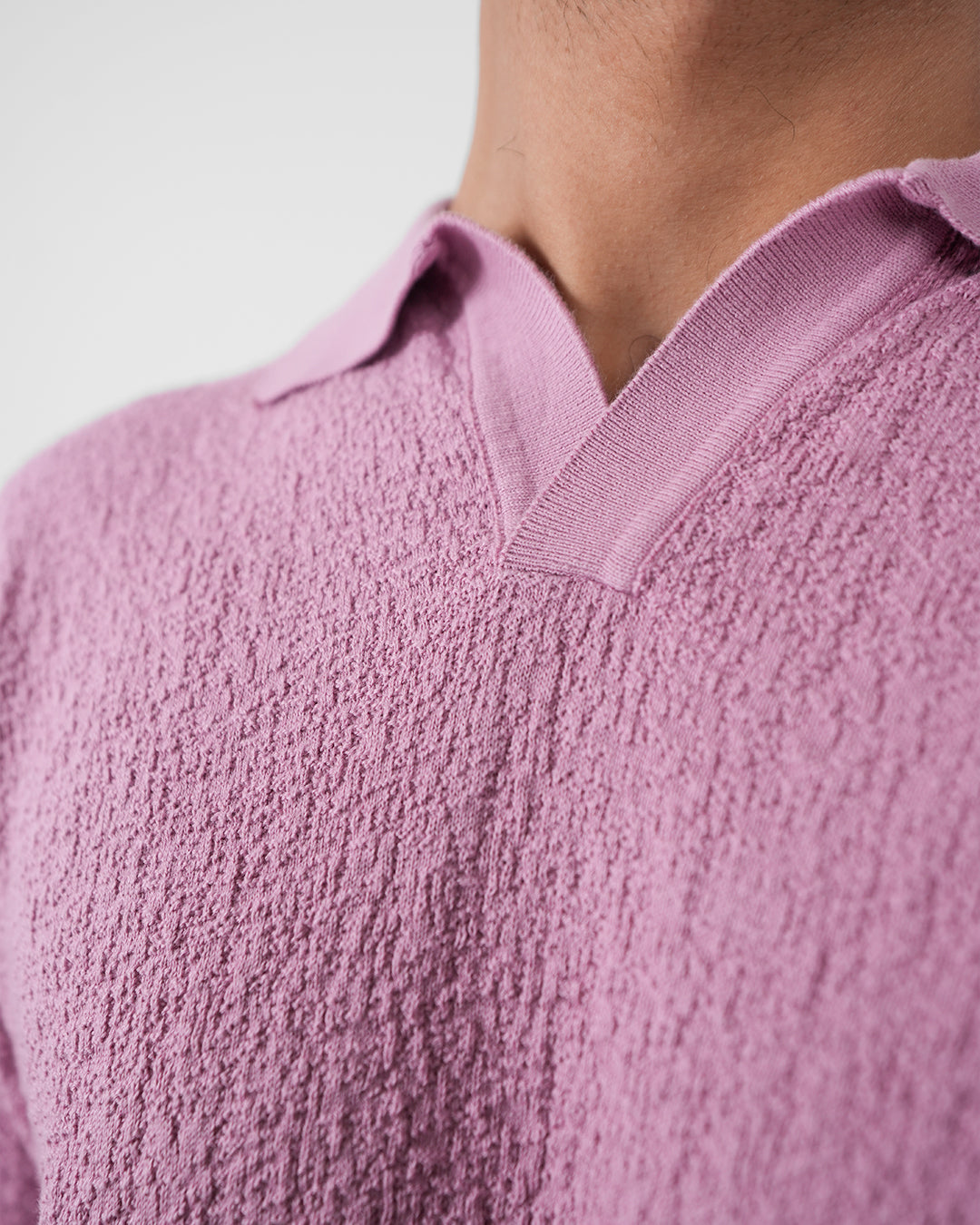 Pink Urban Knit Polo T-Shirt