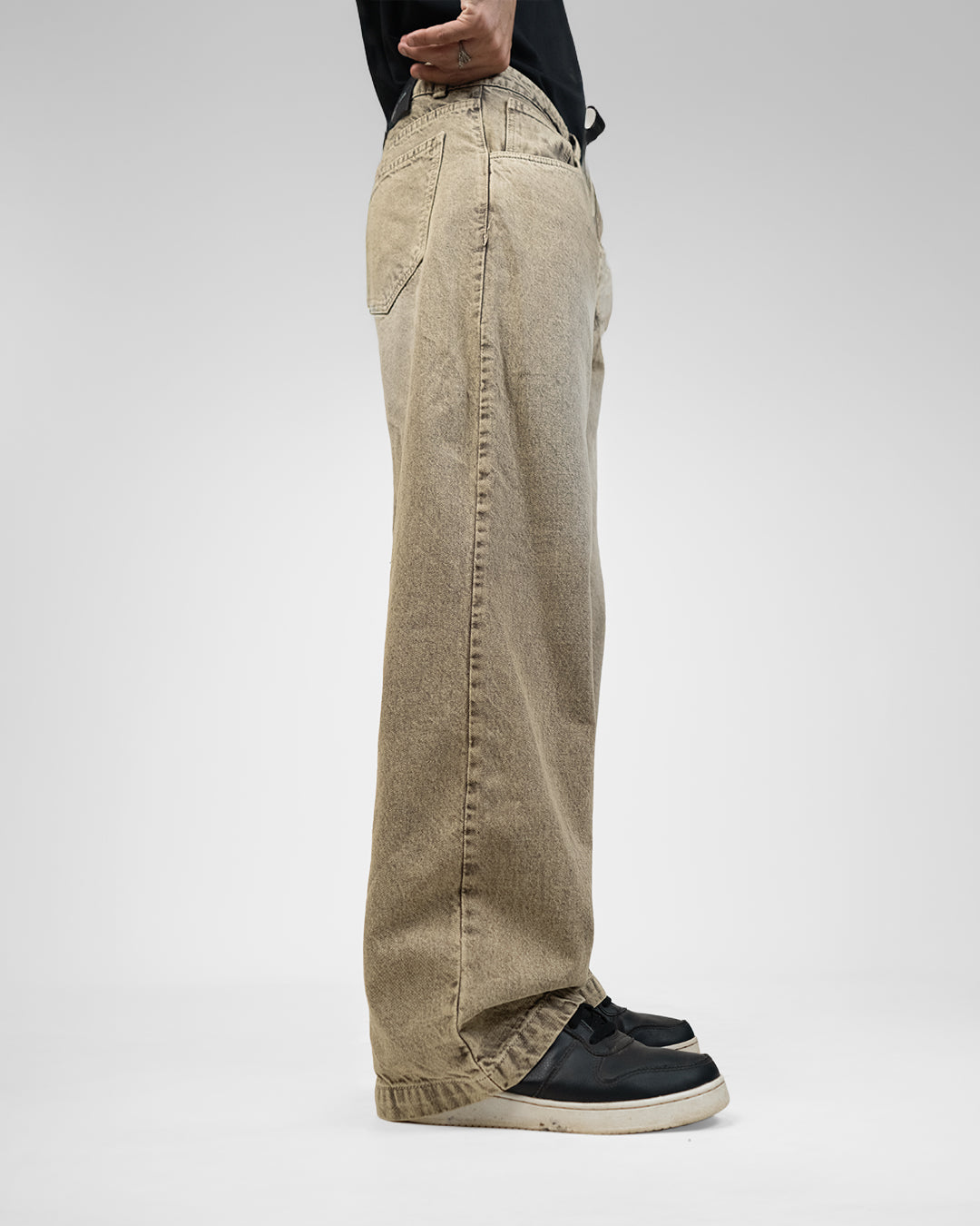 Rust Olive Baggy Denim Jeans