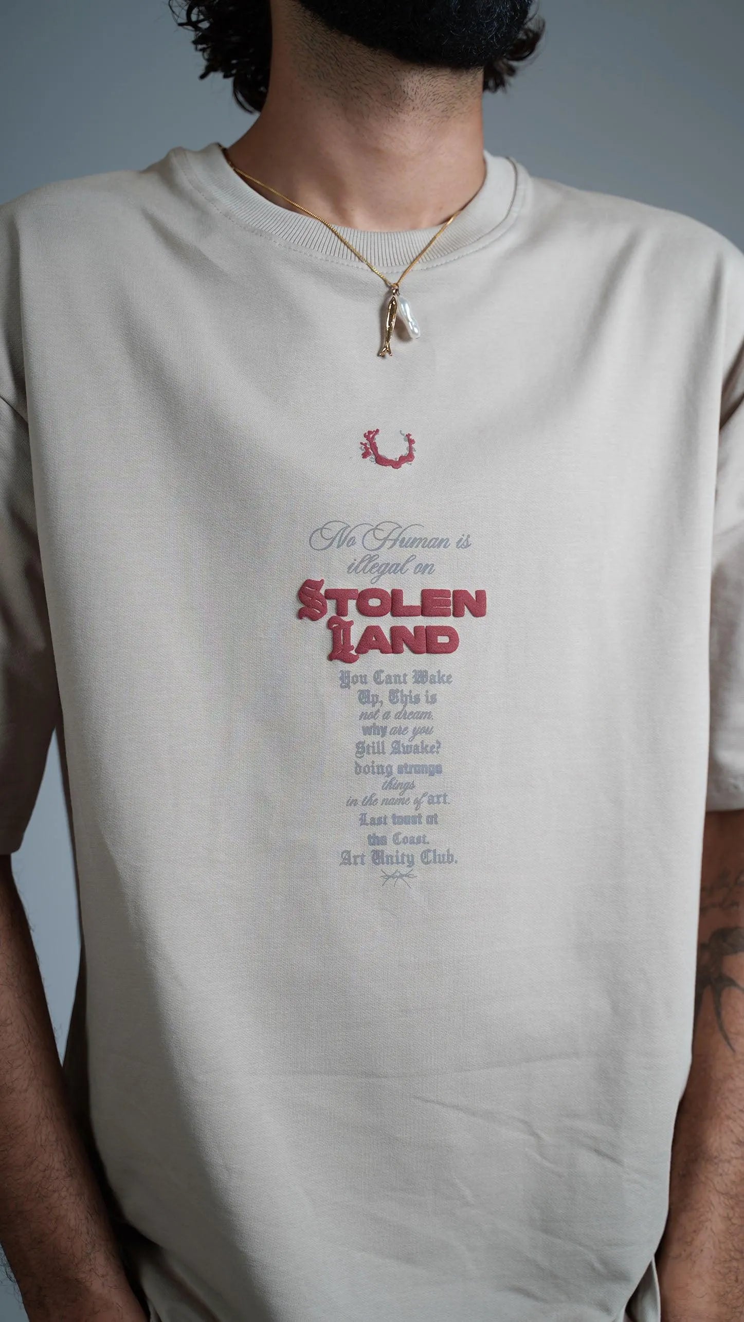 Stolen Land Beige Heavyweight T-shirt