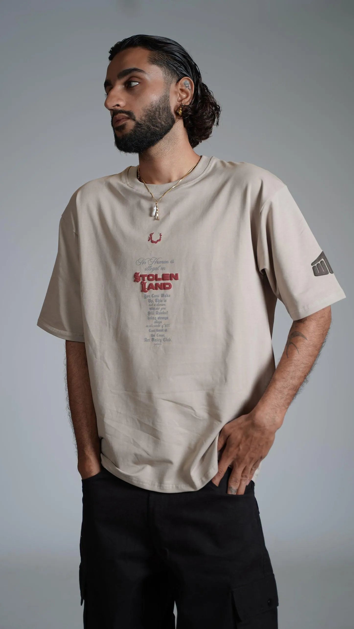 Stolen Land Beige Heavyweight T-shirt