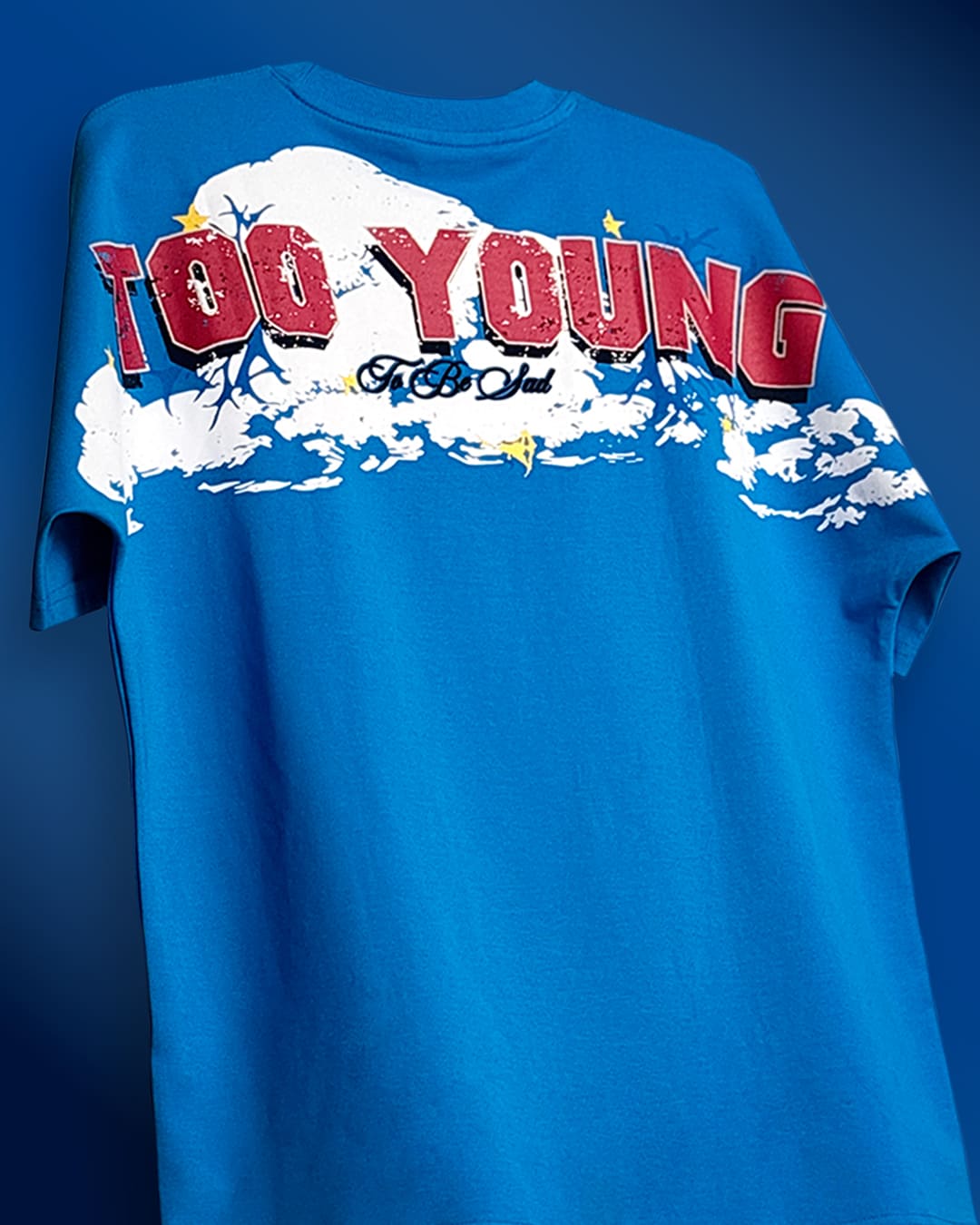 Too Young Heavyweight Blue T-shirt