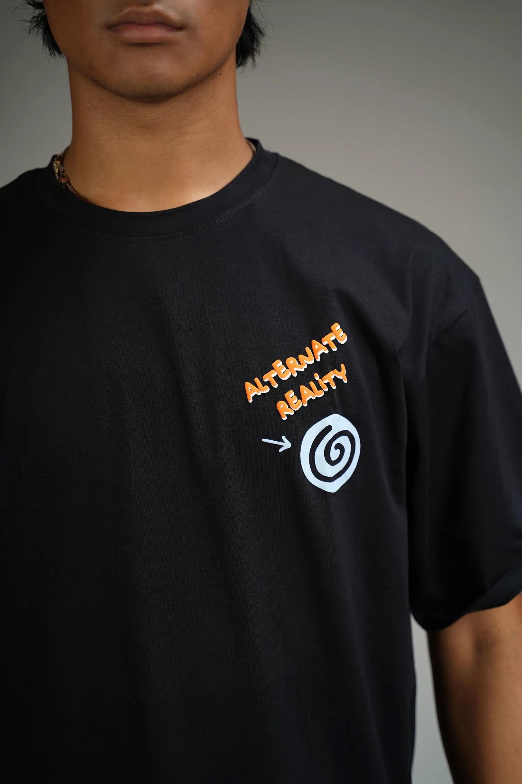 Zostel Universe Calling Oversized T-shirt in Black