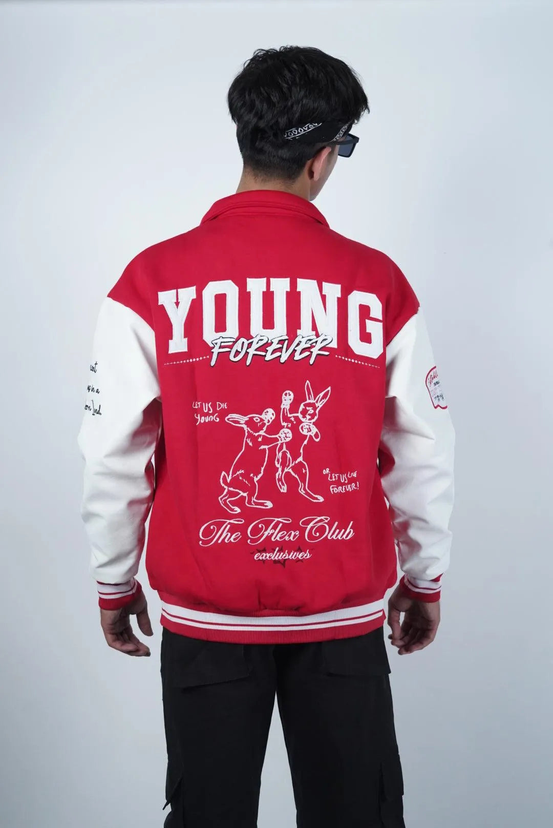 Young Forever Red Varsity Jacket