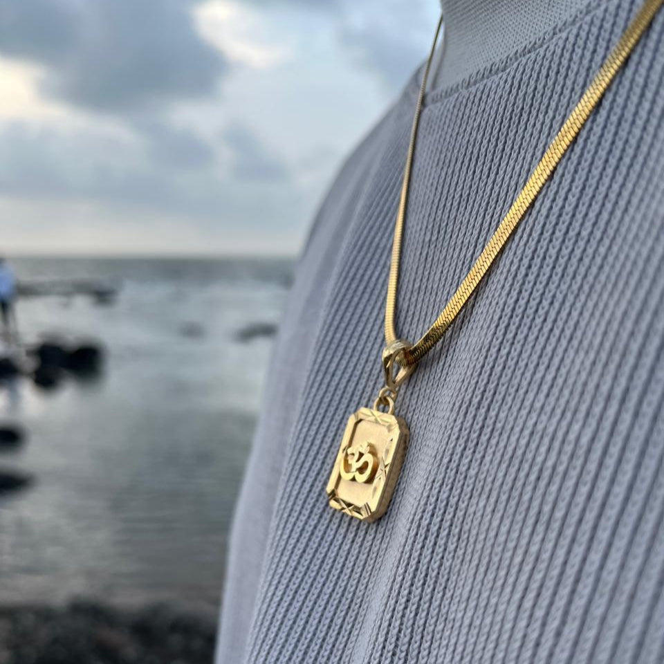 Aum Aradhya Handmade Gold Plated Pendant and Chain