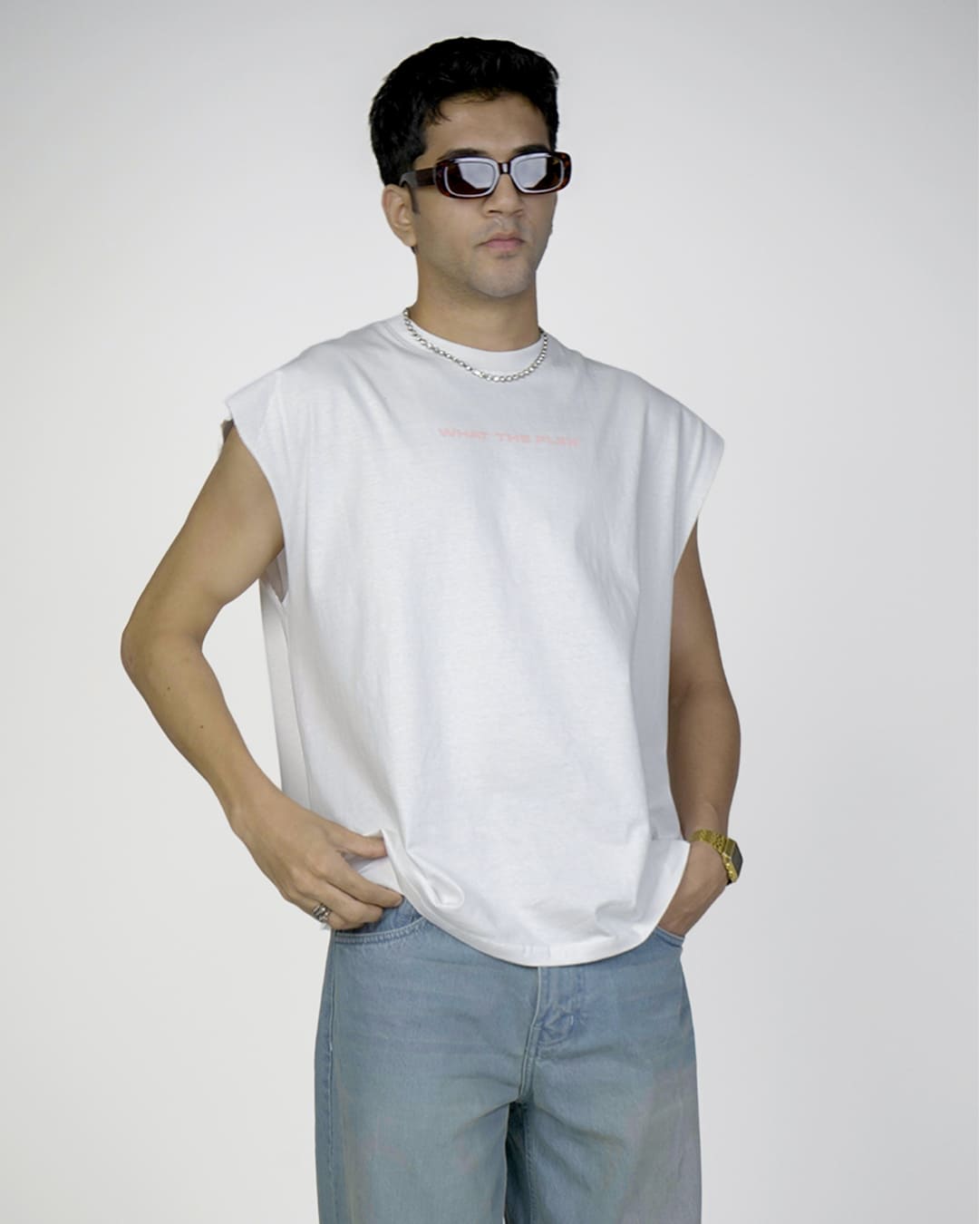 Uncommon White Cotton Vest