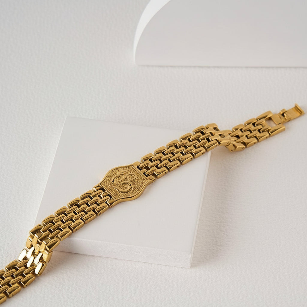 18k OM legacy bracelet with Triple gold plating