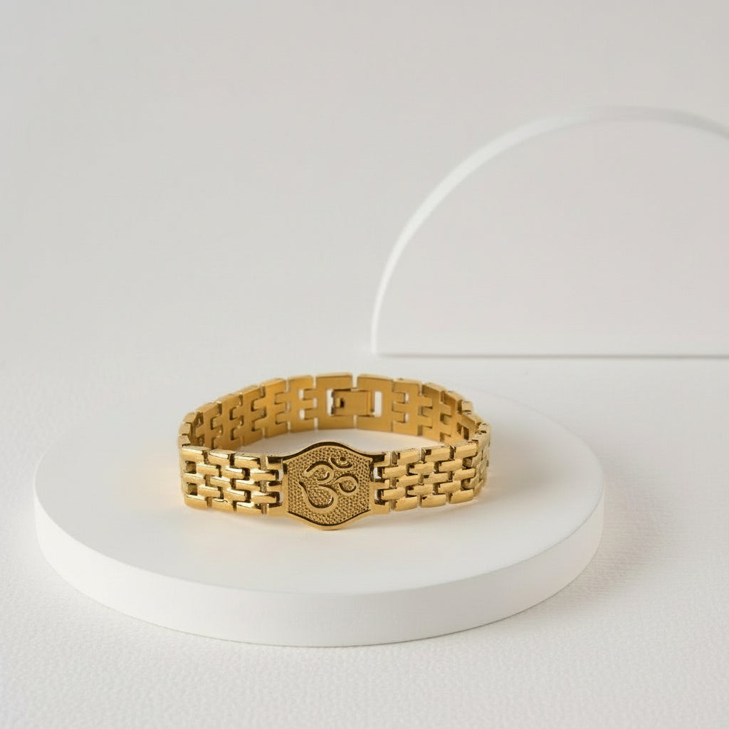 18k OM legacy bracelet with Triple gold plating