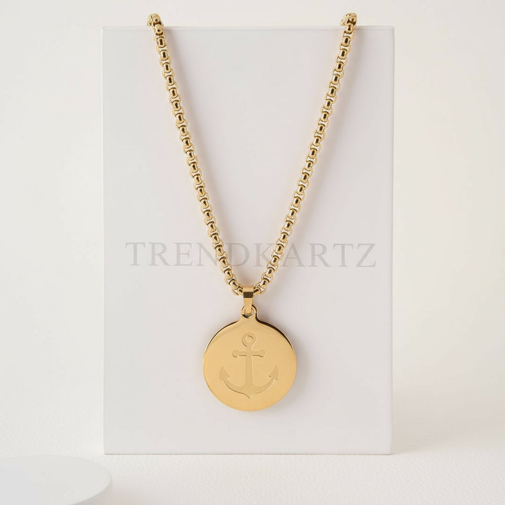 18k Trishul Om Pendant with Chain