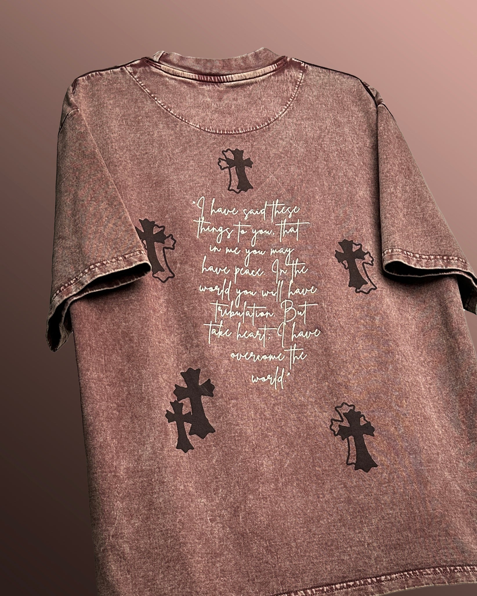 Fallen Fate Brown Acid Wash T-Shirt