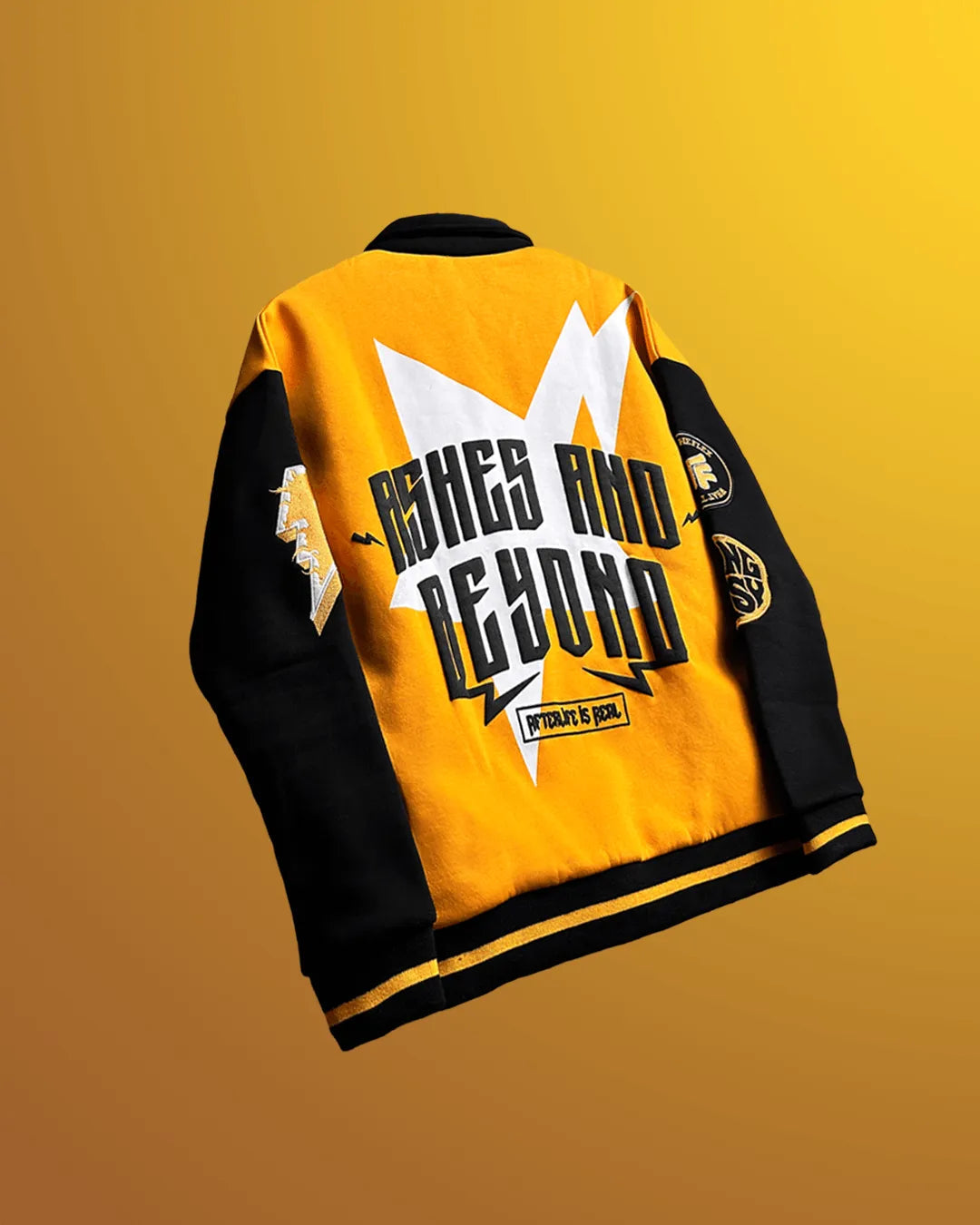 Ashes & Beyond Yellow Varsity Jacket