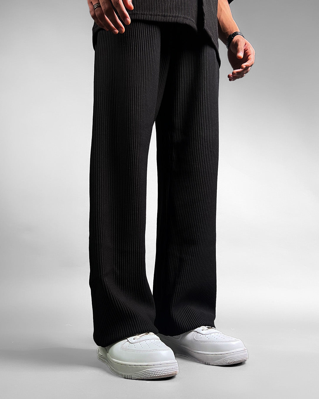 Black Ribbed Pants