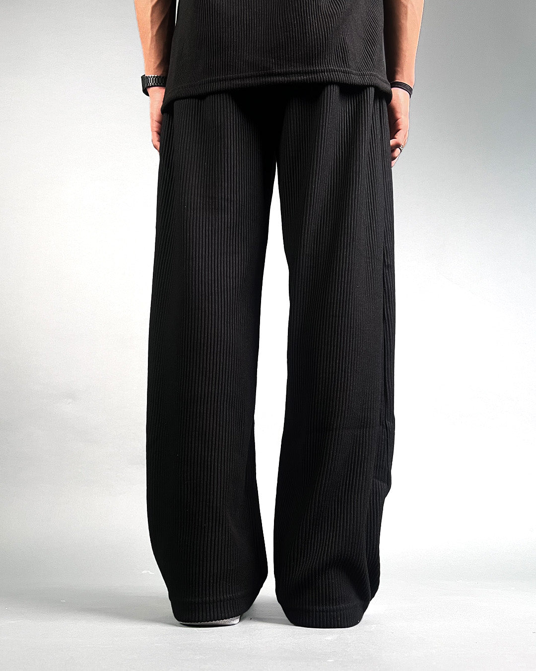 Black Ribbed Pants