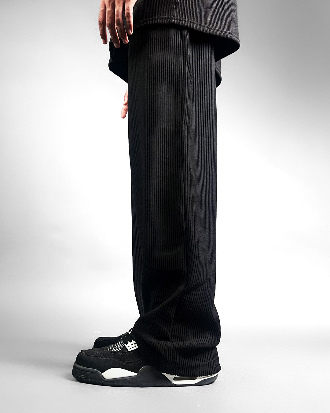 Black Ribbed Pants